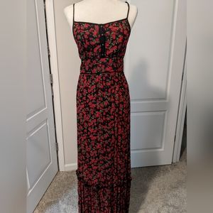 Black Floral Print Jumpsuit Juniors Size Medium, Dana brand (3 in UK)